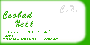 csobad nell business card
